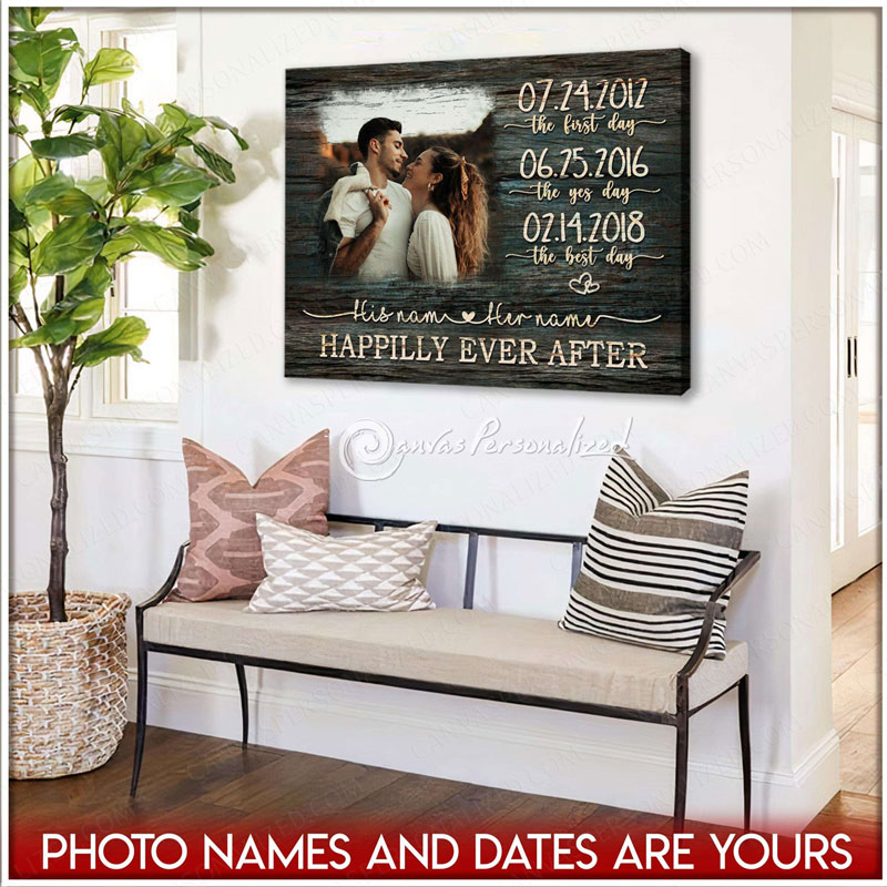 Happily ever after sign canvas