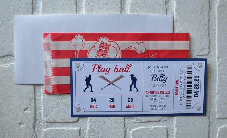 15+ Amazing Baseball Birthday Party Ideas For Kids You Should Know 1 baseball invitation