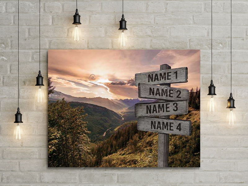 15+ The Most Meaningful Anniversary Gift For Mom And Dad 3 Family Signpost Canvas