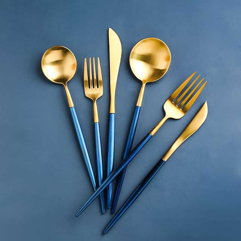 20 Best 5-Year Wedding Anniversary Gift Ideas For 2022 13 blue flatware gift for couple