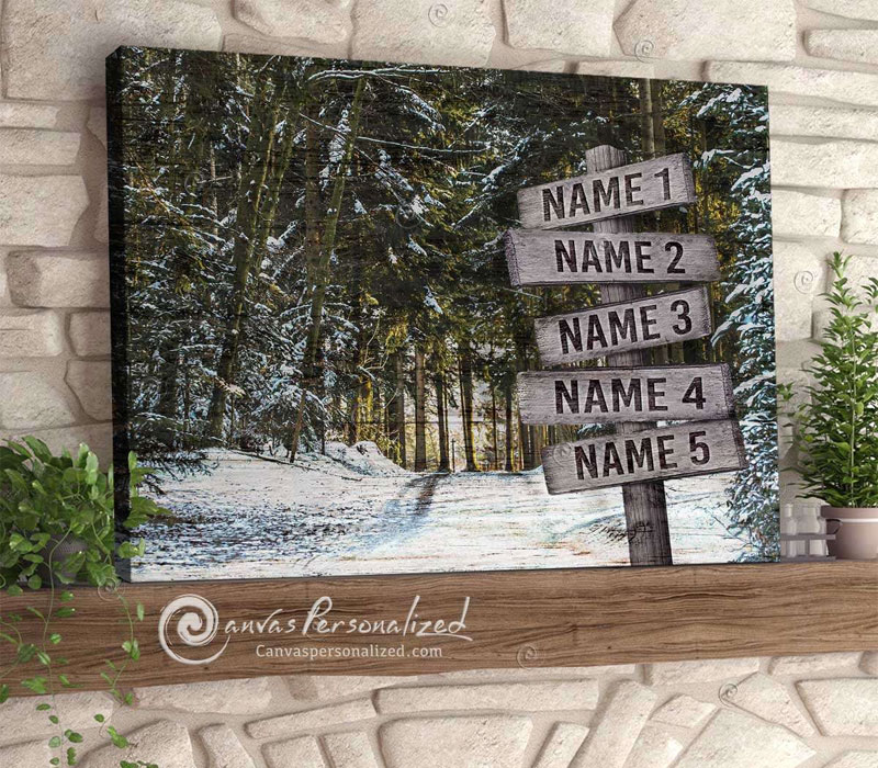 20 Outstanding Christmas Gift Ideas For Mom Who Has Everything 3 Family Street Sign Canvas For Christmas