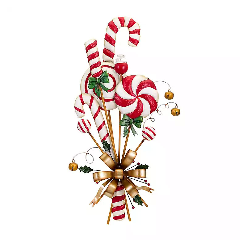 Top 20 Christmas Wall Decor Ideas To Make Your Home Festive 19 Candy Cane Wall Decoration