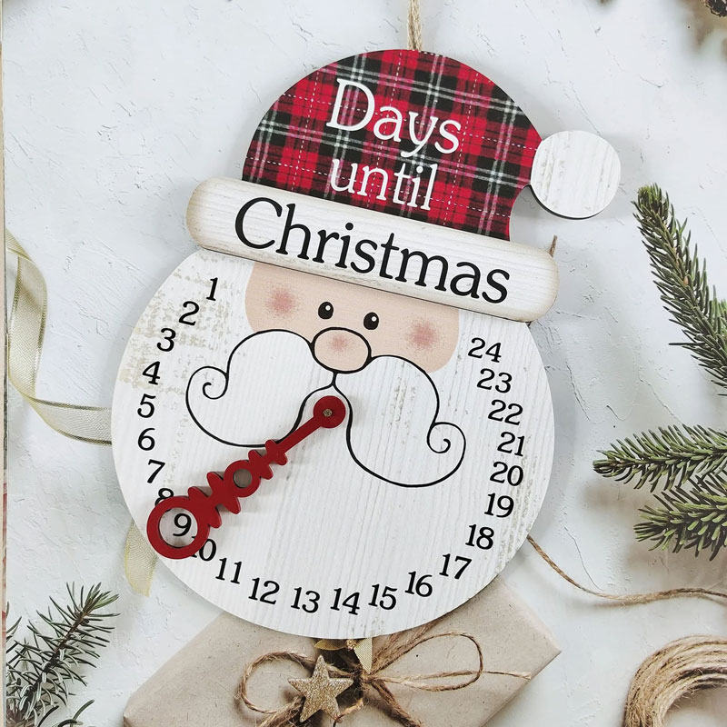 Top 20 Christmas Home Decor Ideas You'll Fall In Love With 17 Santa Claus Count Down Wood Clock
