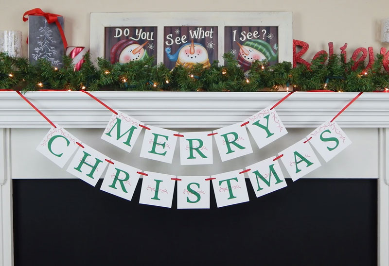 Top 20 Christmas Home Decor Ideas You'll Fall In Love With 21 Merry Christmas banner