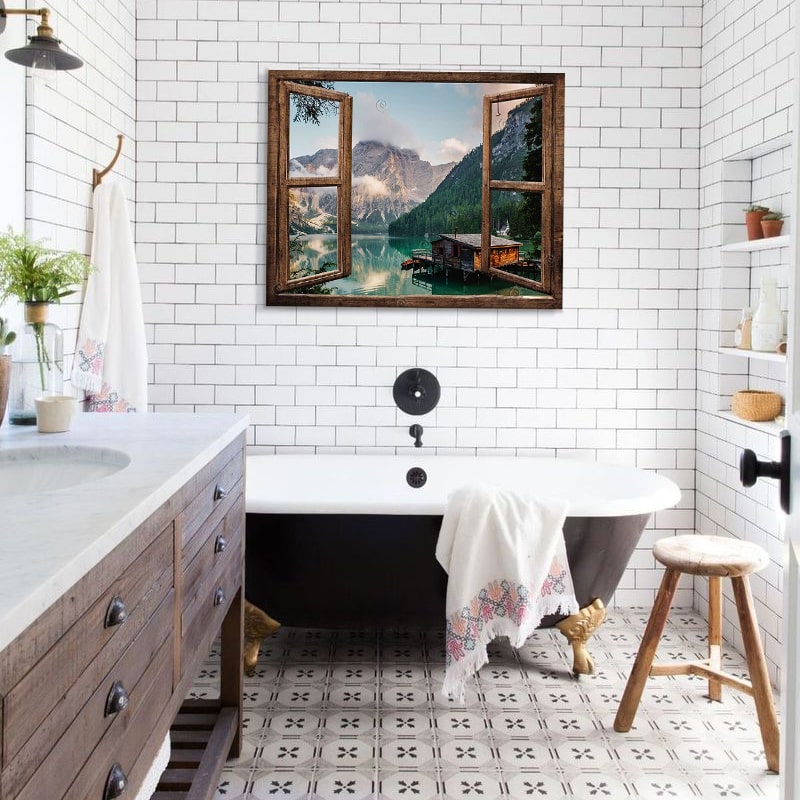 20+ Modern Farmhouse Bathroom Design Inspirations For 2021 12 modern farmhouse bathroom