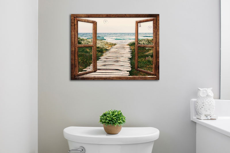20+ Modern Farmhouse Bathroom Design Inspirations For 2021 5 Window wall art