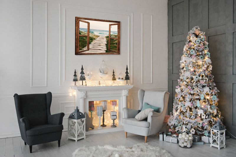 21 Festive And Trendy Christmas Living Room Decor Ideas 4 Coastal Christmas decor