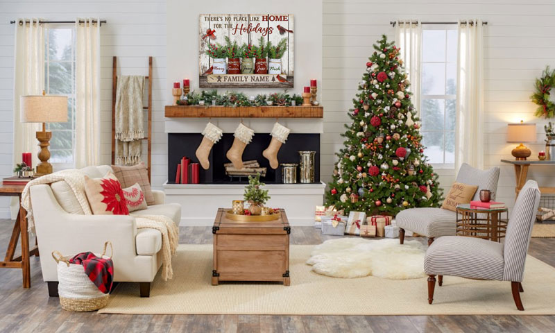 21 Festive And Trendy Christmas Living Room Decor Ideas 2 Farmhouse Christmas living room decor