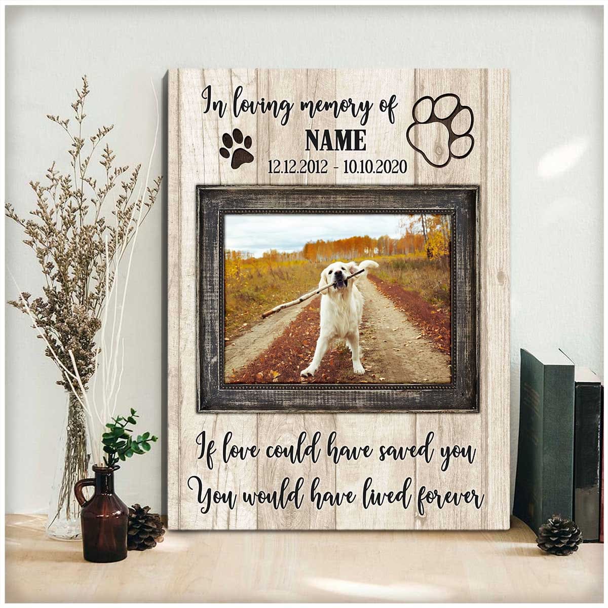 personalized dog canvas wall art
