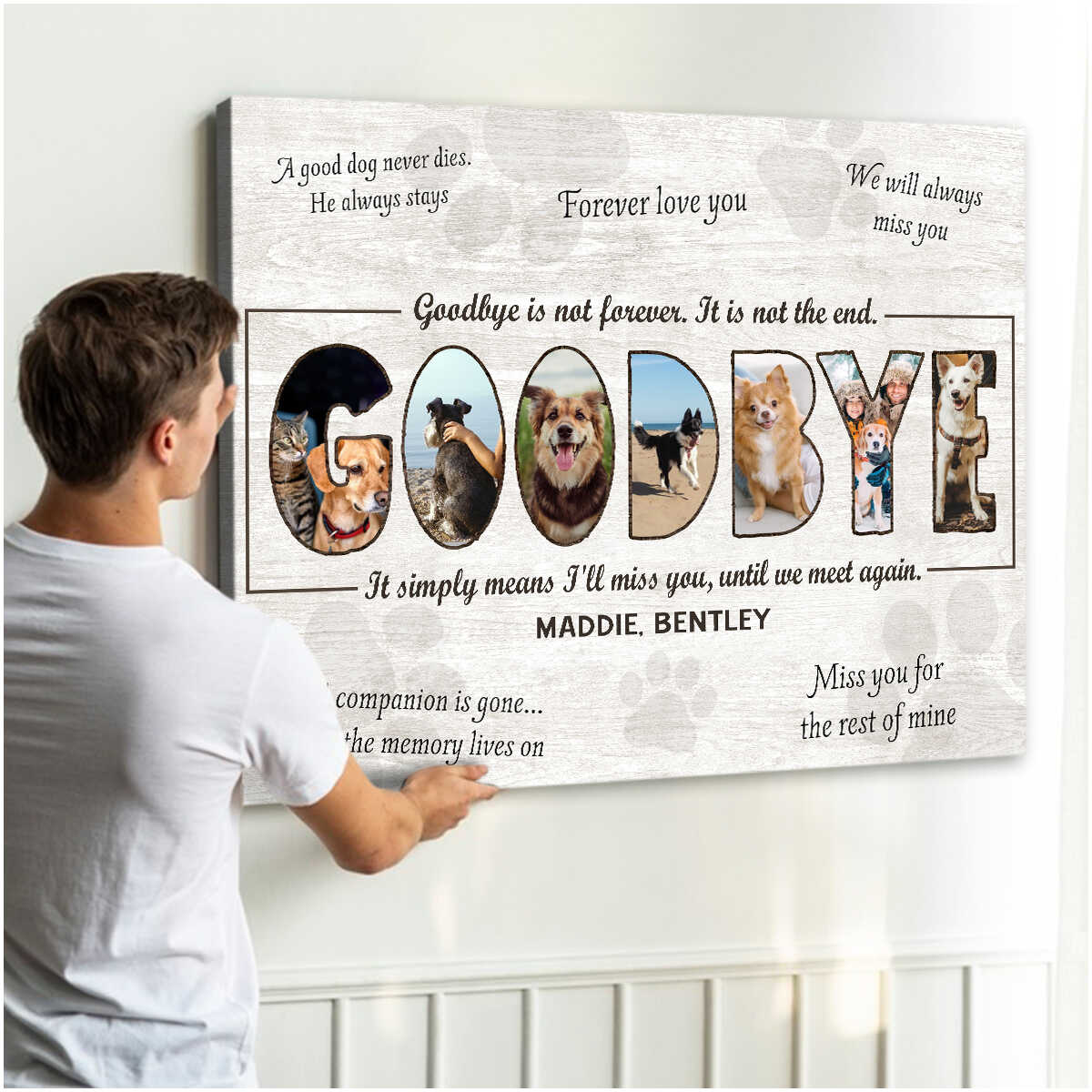 Dog Memorial Gifts Canvas Personalized