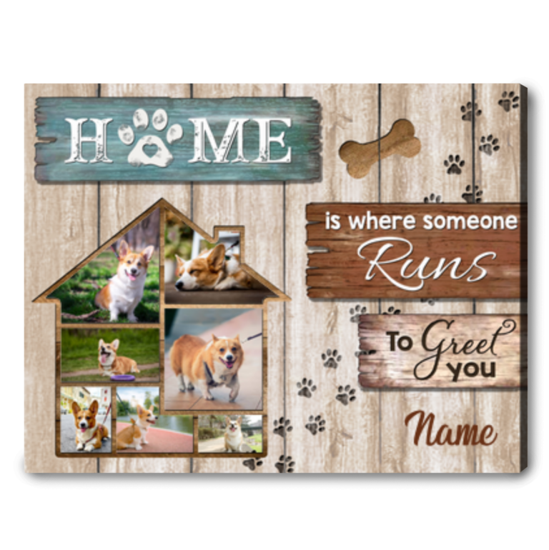 Custom Unique Gift Ideas For Dog Lovers Pet Photos Canvas Wall Art