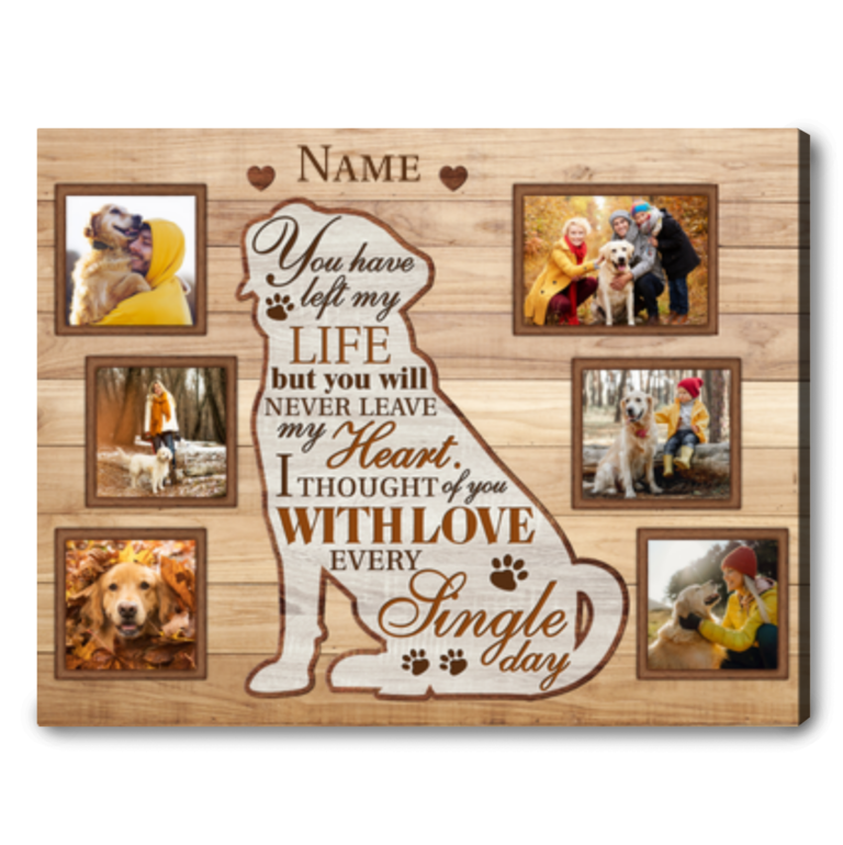 Customized Dog Remembrance Gift Sympathy Loss Of Dog Pet Canvas Print ...