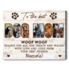 Unique Thankful Gifts Idea For Dog Owners The Best Dog Mom Canvas Print
