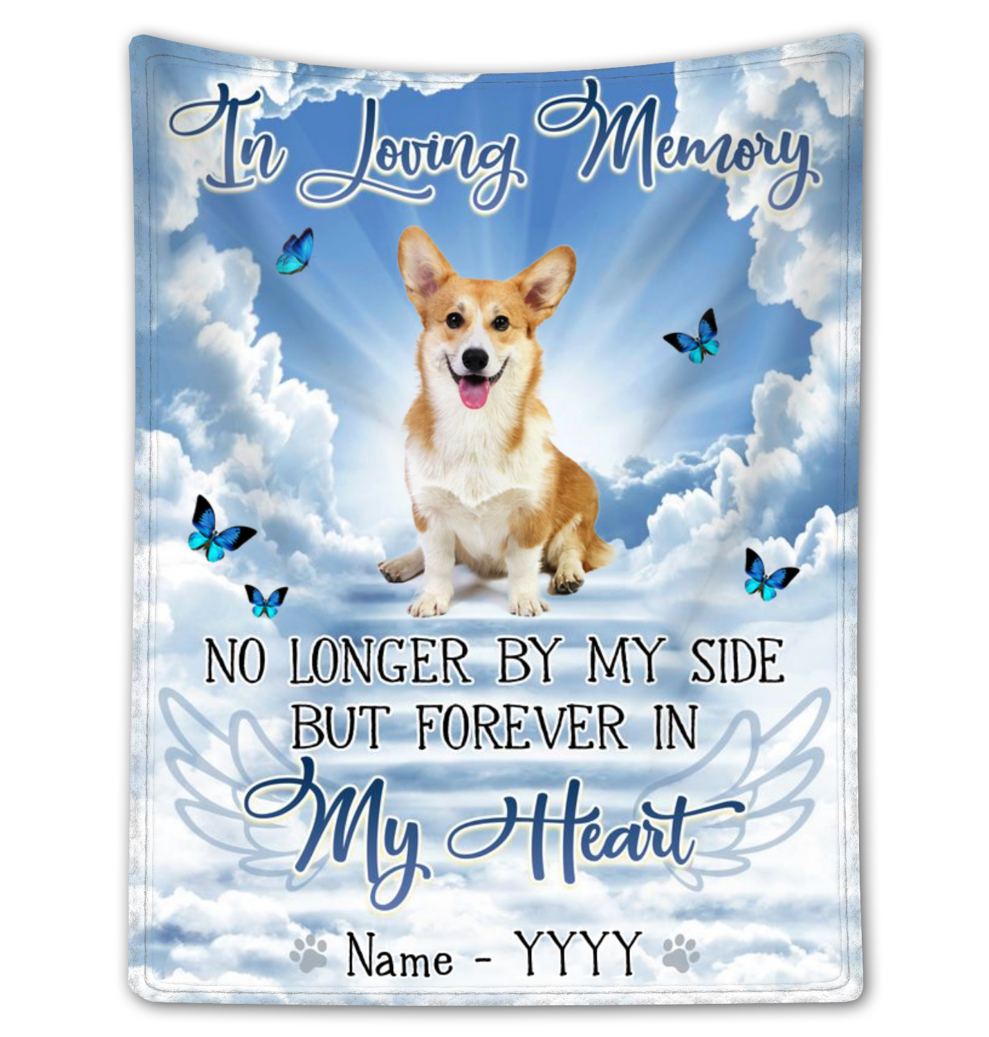Custom Sympathy For Loss Of Pet Blanket Dog Memorial Blanket - Canvas ...