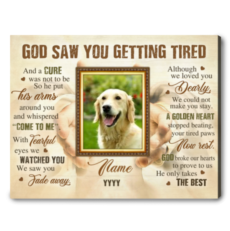 Remembrance Pet Canvas Print Semtimental Gift For Loss Of Dog - Canvas ...