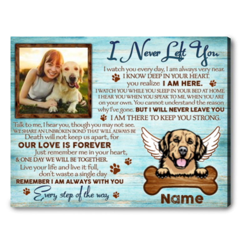 Unique Pet Memorial Canvas Wall Art Sympathy Gift For Dog Lovers ...