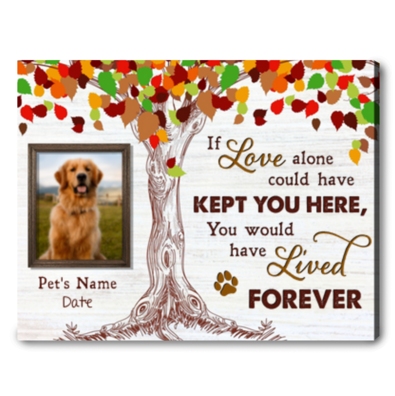 Custom Sympathy Gifts For Loss Of Dog Memorial Photo Pet Canvas Print ...