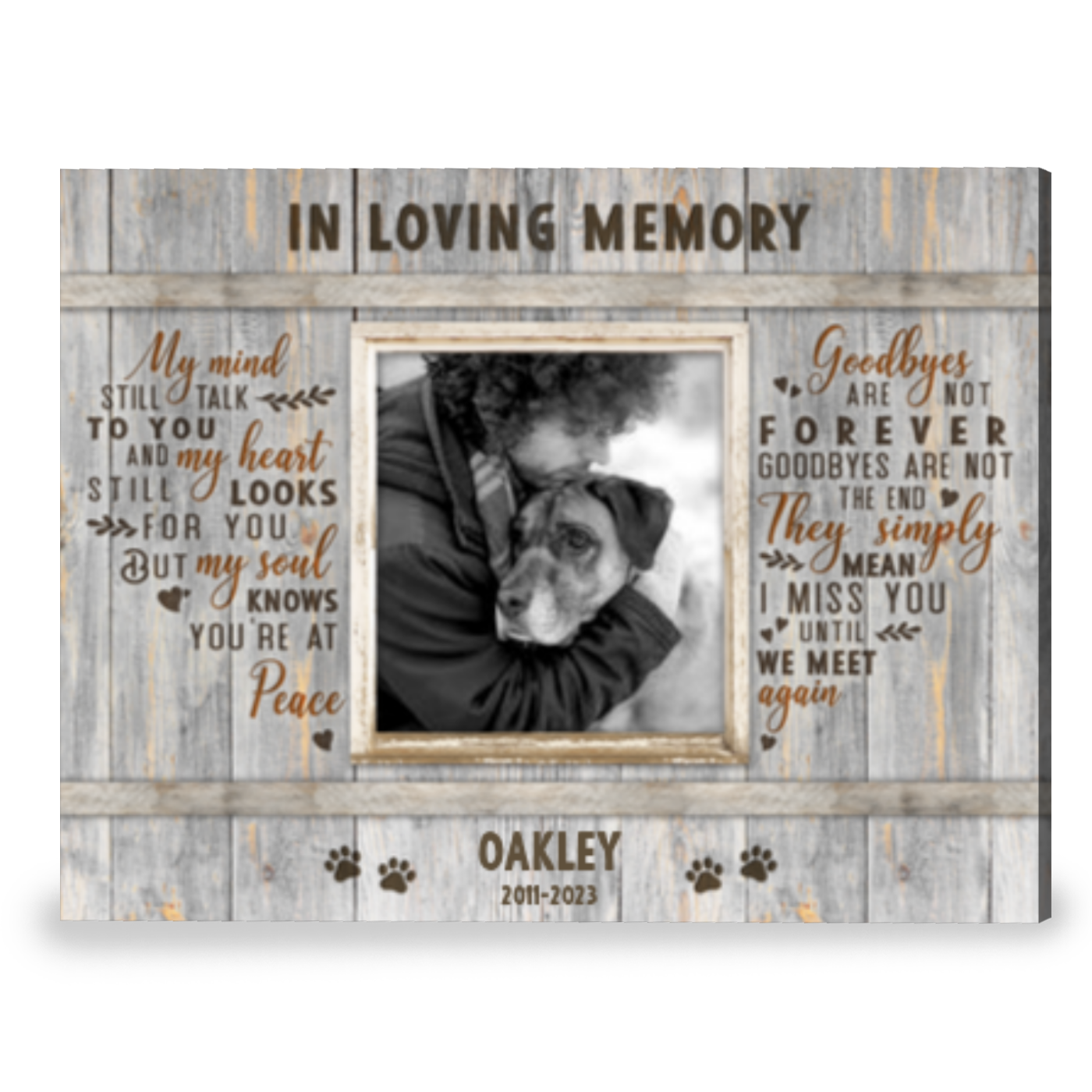 Custom Personalized Dog Loss Canvas - Upto 3 Dogs - Best Gift For Dog Lover - Waiting At The Door