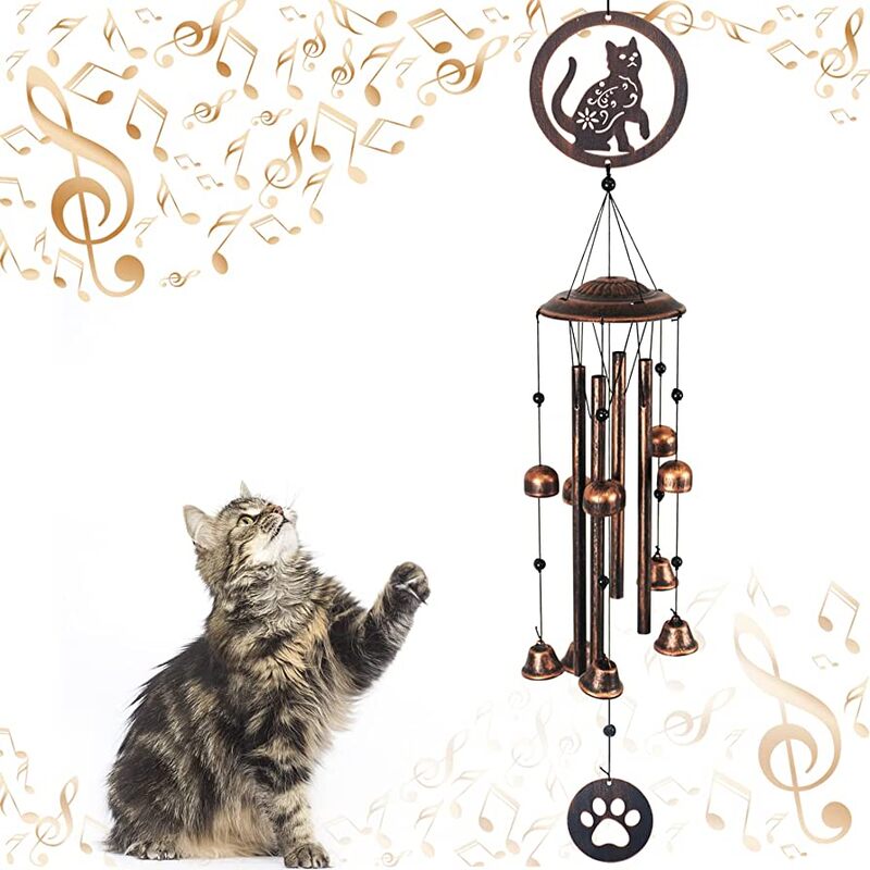 A wind chime with tubes and charms