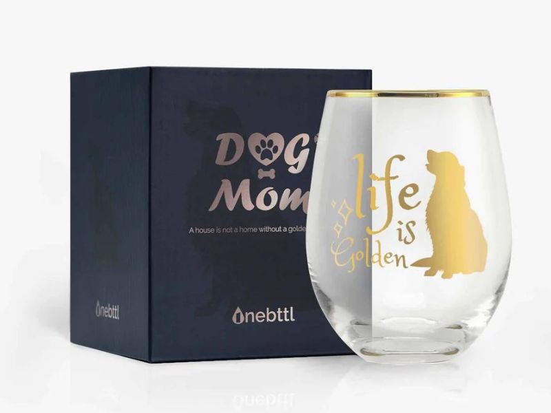 Wine Glass Gifts for Golden Retriever lovers