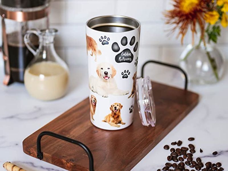 Golden Retriever Gift Ideas with Insulated Tumbler
