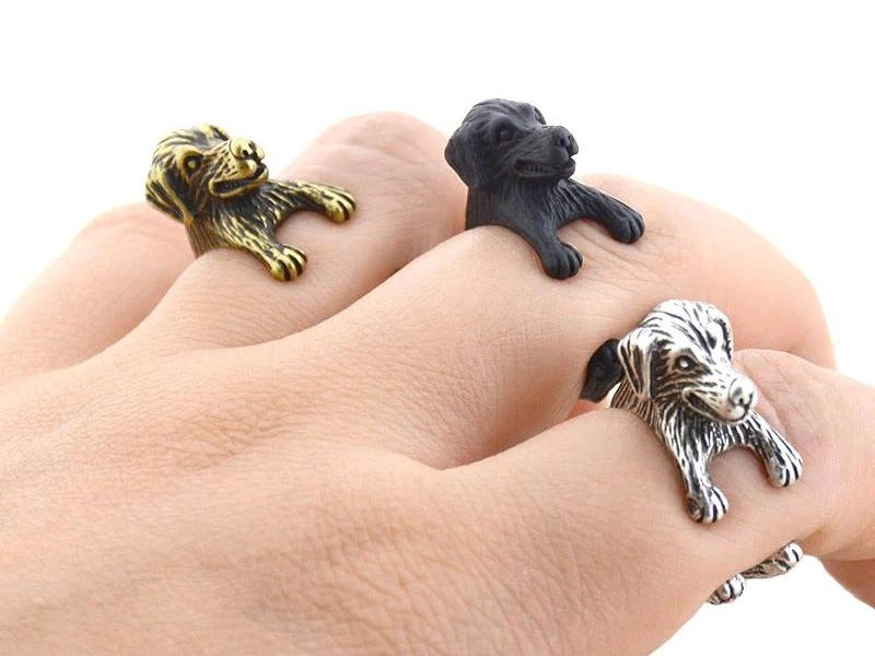 3D Finder Wrap Rings - Gifts For Golden Retriever Lovers