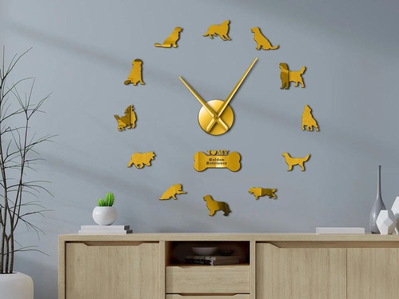 40+ Unique Gifts For Golden Retriever Lovers And Their Pets 67 Wall Clock Gifts For Golden Retriever Owners