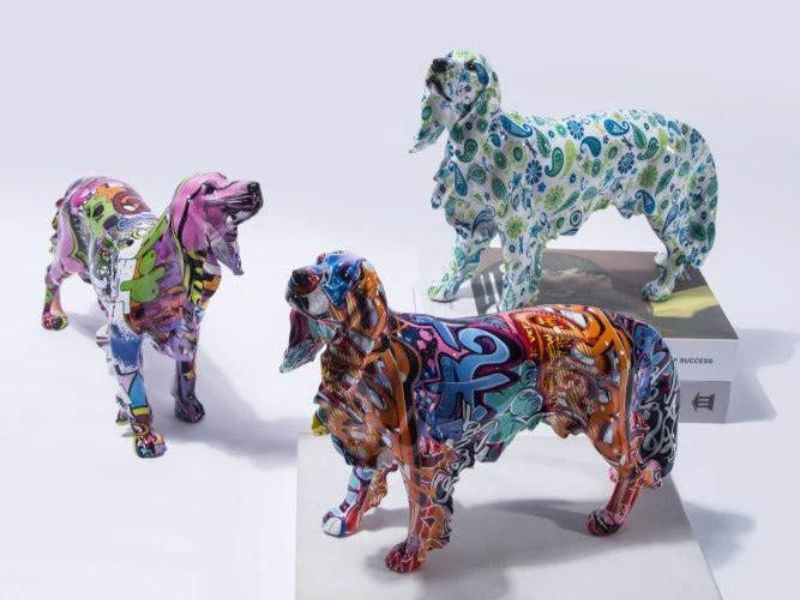 40+ Unique Gifts For Golden Retriever Lovers And Their Pets 69 Golden Retriever Gifts Ideas With Multicolor Resin Statues