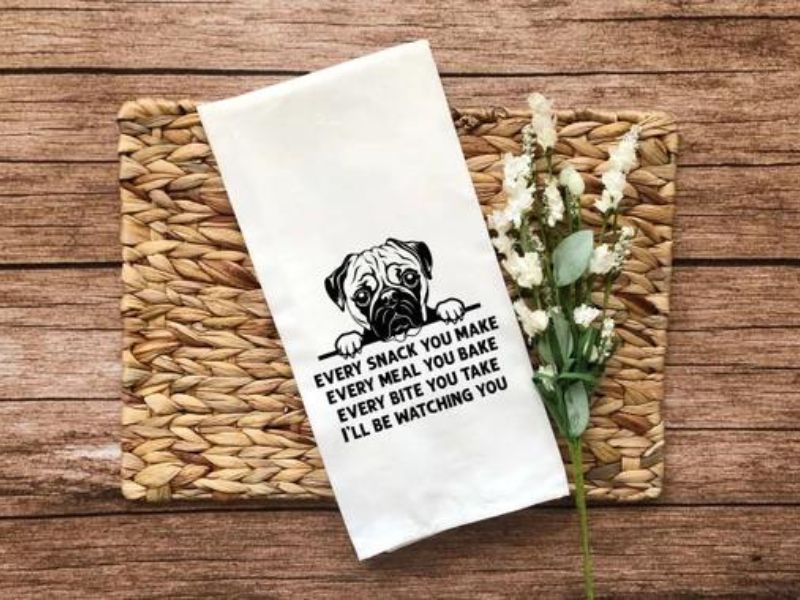 30+ Cute Gifts For Pug Lovers In Your Life To Celebrate Pug Love 62 Every Snack You Make Pug Kitchen Towel