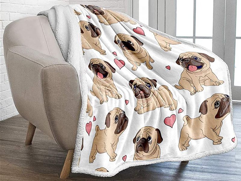 30+ Cute Gifts For Pug Lovers In Your Life To Celebrate Pug Love 63 Pug Sherpa Throw - Pug Lovers Gifts