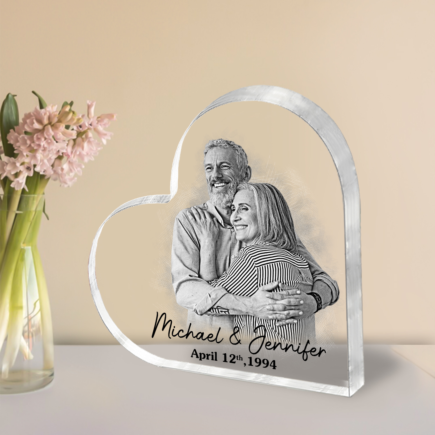 Couple Kiss Passionate Love Gift For Him For Her Personalized