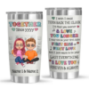 Personalized Loving Gift For Couple Cute Anniversary Tumbler