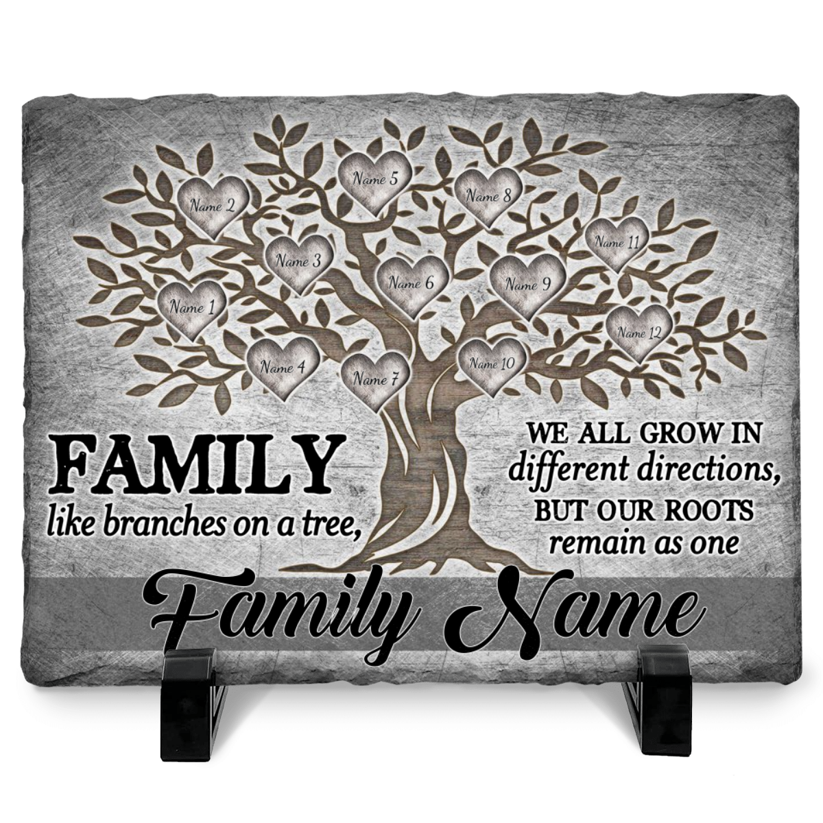 Custom Family Tree Name Slate Plaque Special Gift For Family Member ...