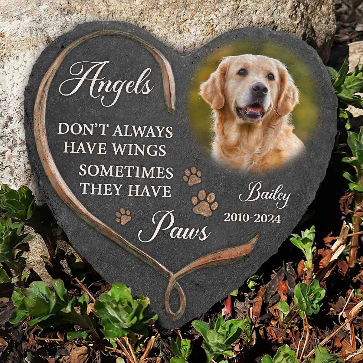 Personalized Pet Memorial Stone For Loss Of Dog