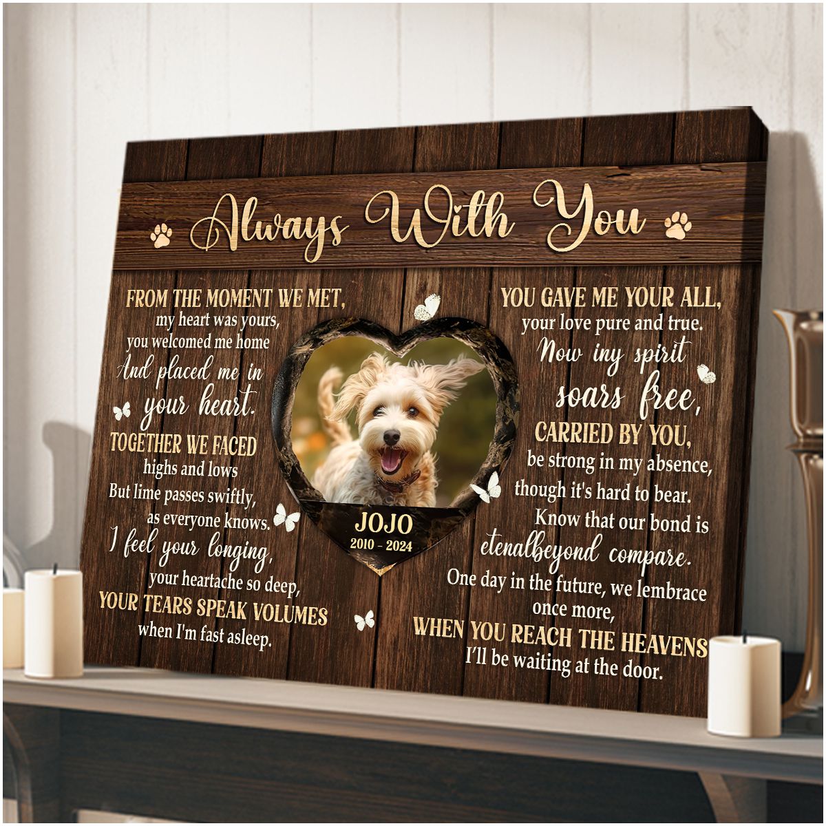 Personalized Dog Memorial Canvas - Up to 5 Pets - Best Gift For Dog Lover - I Still Talk To You