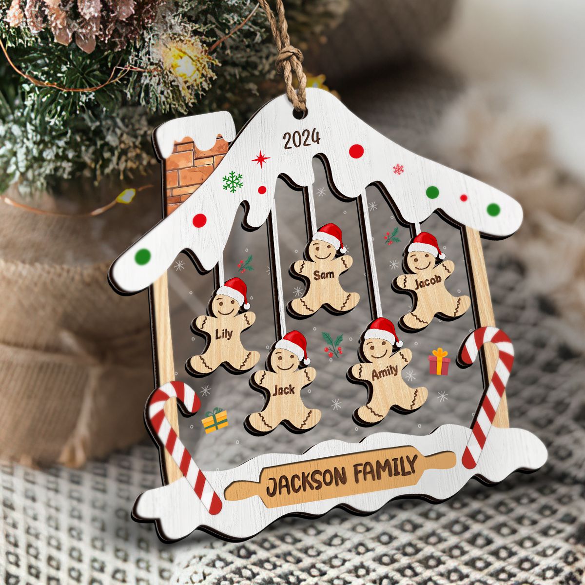Gingerbread Family Pillows Personalized Family Of Gingerbread