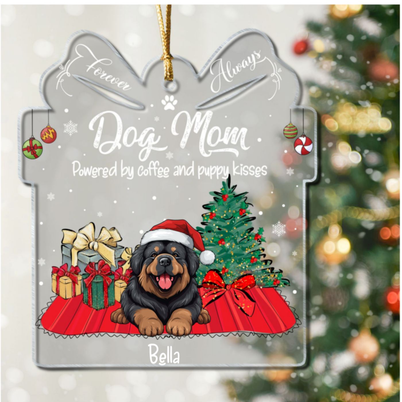 Personalized Dog Mom Canvas - Gift Idea For Dog Lover/Mother's Day - Up to 4 Dogs - Happy Mother's Day To The Best Dog Mom