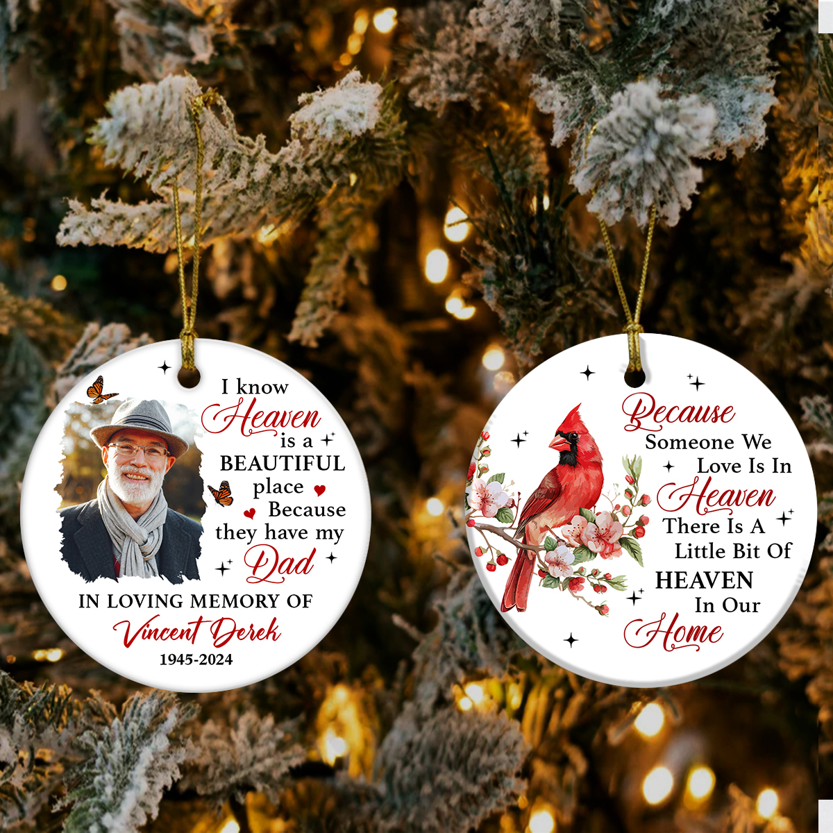 Chrstmas Memoral Ornament Unque Gfts Personalzed Gfts | Etsy