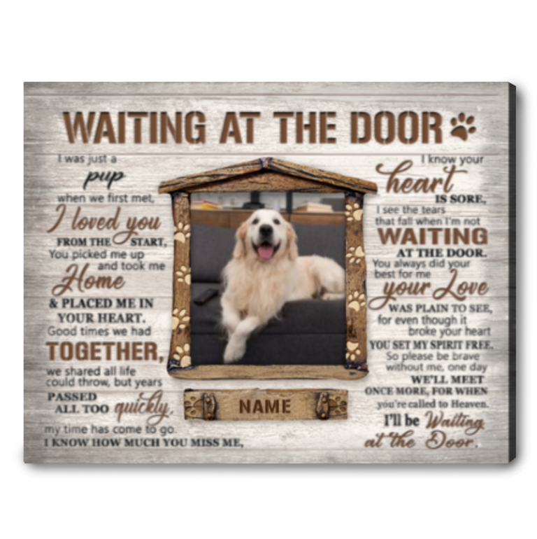 Memorial Dog Gift Personalized Sympathy For Loss Of Pet Canvas Print