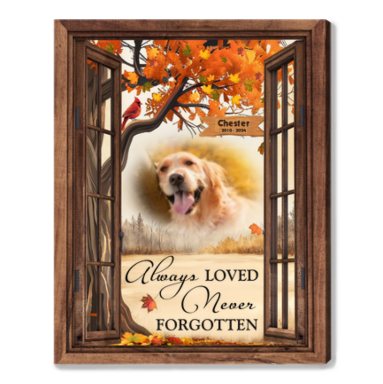Dog Memorial Gifts For Loss Personalized Canvas Print