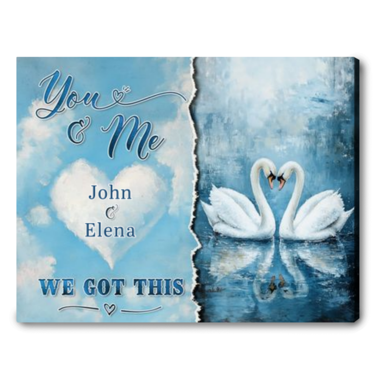 Beach View You And Me We Got This Gift For Couple Personalized Custom Framed Canvas Wall Art P177259
