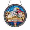 Custom American Eagle Stained Glass Suncatcher – 250 Years USA Patriotic Window Decor