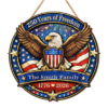 USA 250 Anniversary Personalized Family Name Wooden Door Sign